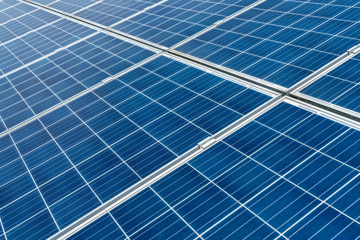 solar panels closeup